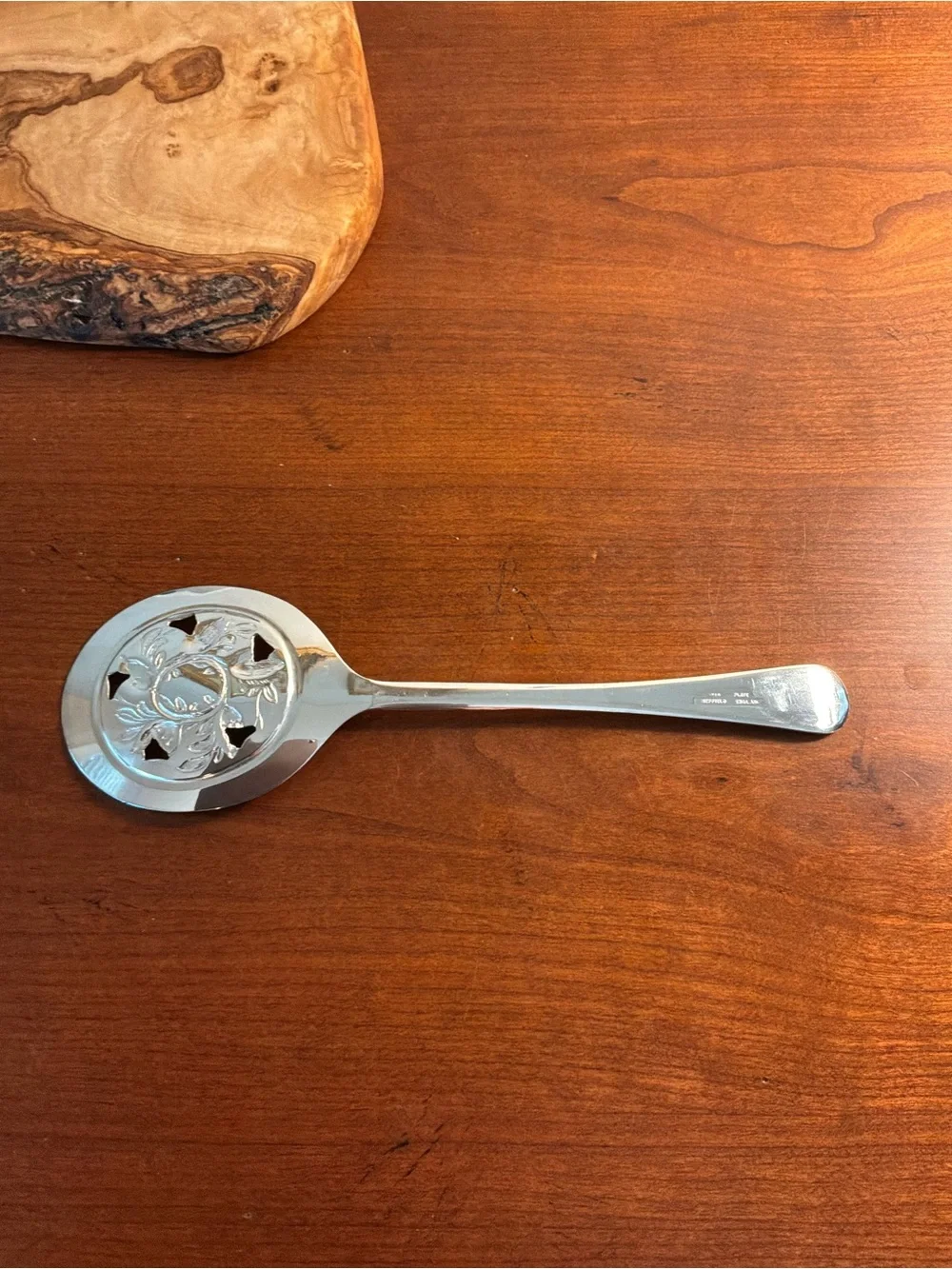 Sheffield‎ Silver Plated Slotted Serving Spoon - Elegant Draining Spoon England